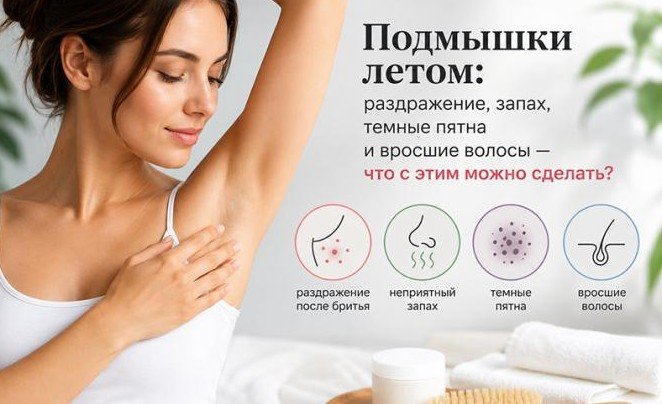 Подмышки летом: раздражение, запах, темные пятна и вросшие волосы — что с этим можно сделать - «Новости Медицины»